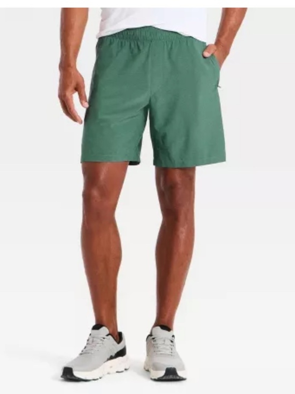 NWT Men's Woven Shorts 8" - All in Motion™ Heathered Olive Green